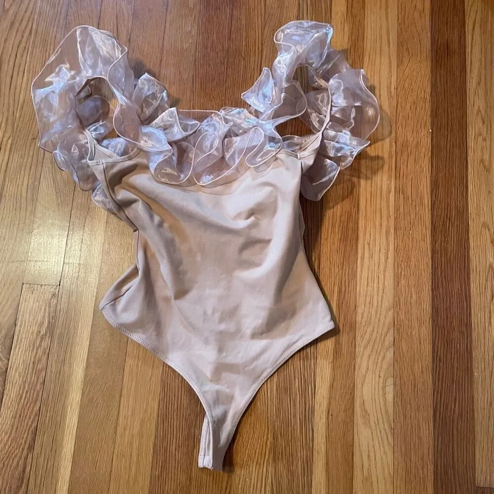 INTIMATELY FREE PEOPLE | haute wired bodysuit in light sand M $NWT 58 - Picture 3 of 10